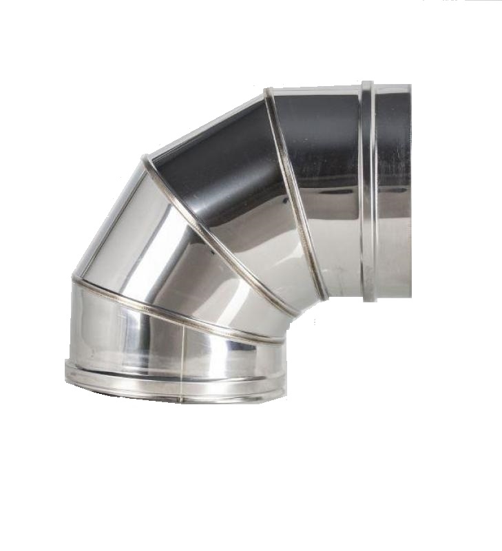 Coturi la 90 din inox perete dublu